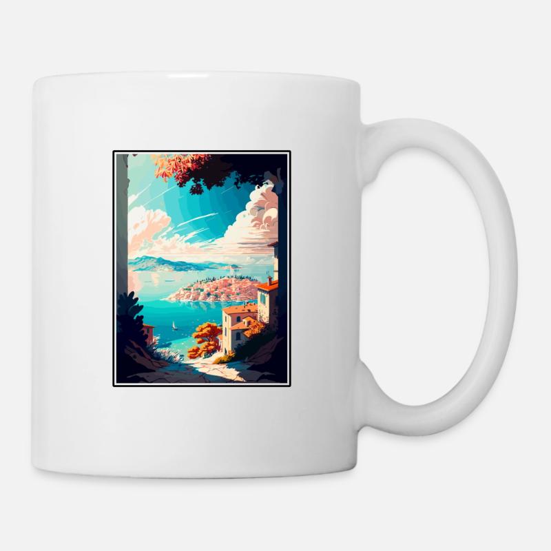 Split Kroatien Vintage Reiseposter WPA Souvenir - Tasse - Weiß