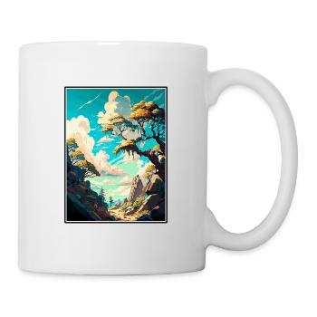 Fontainebleau Frankreich Vintage Reiseposter WPA Kunst - Tasse - Weiß - Rechts