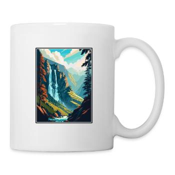 Reichenbach Falls Switzerland Travel Poster - Mug - white - Right