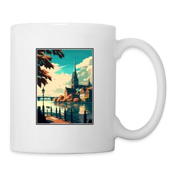 Constance Allemagne Vintage voyage affiche Souvenir - Mug blanc - blanc - Droite