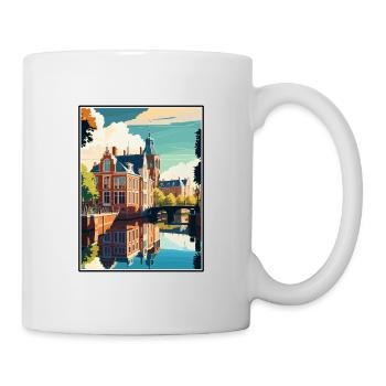 Leeuwarden Pays-Bas Vintage Voyage Poster WPA - Mug blanc - blanc - Droite