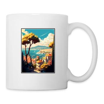 Antibes France Vintage Voyage Affiche WPA Souvenir - Mug blanc - blanc - Droite