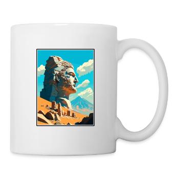 Mont Nemrut Turquie Vintage voyage affiche Souvenir - Mug blanc - blanc - Droite