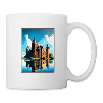 Muiderslot Castle Netherlands Travel Poster - Mug - white - Right
