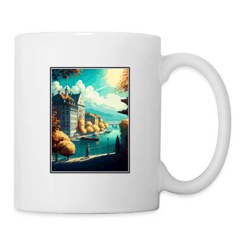 Genève Suisse Vintage voyage affiche Souvenir - Mug blanc - blanc - Droite