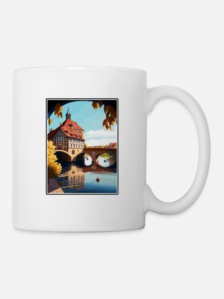 Bamberg Deutschland Vintage Reiseposter WPA Souvenir - Tasse - Weiß