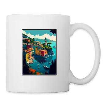 Portofino Italy Vintage Travel Poster WPA Souvenir - Mug - white - Right