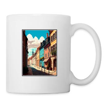 Dijon Frankreich Vintage Reiseposter WPA Souvenir - Tasse - Weiß - Rechts