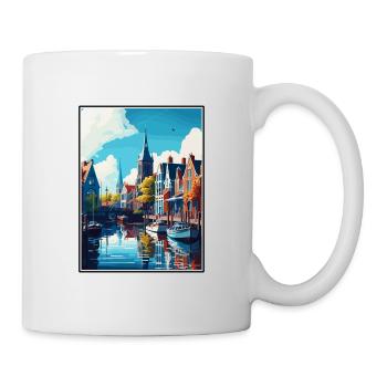 Sneek Pays-Bas Vintage voyage affiche Souvenir - Mug blanc - blanc - Droite