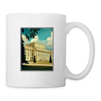 Schönbrunn Palace Austria Vintage Travel Poster - Mug - white - Right