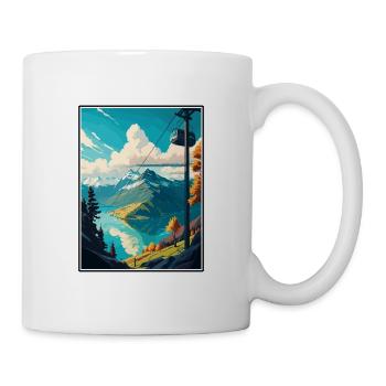 Stanserhorn Schweiz Vintage Reiseposter WPA - Tasse - Weiß - Rechts