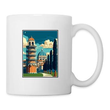 Pisa Italy Vintage Travel Poster WPA Souvenir - Mug - white - Right