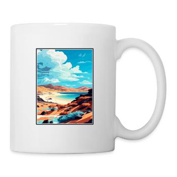 Fuerteventura Spain Vintage Travel Poster Souvenir - Mug - white - Right