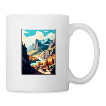 Vallée d’Aoste Italie Vintage voyage affiche Souvenir - Mug blanc - blanc - Droite