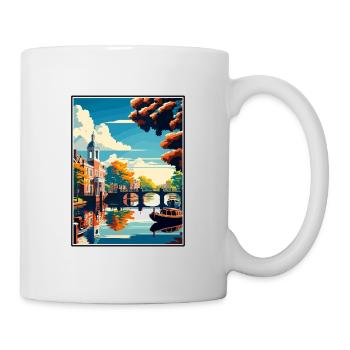 Amstelveen Niederlande Vintage Reiseposter WPA - Tasse - Weiß - Rechts