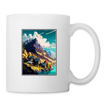 Valais Suisse Vintage voyage affiche Souvenir - Mug blanc - blanc - Droite