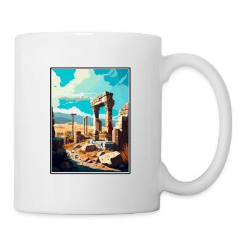 Göbeklitepe Turkey Vintage Travel Poster Souvenir - Mug - white - Right