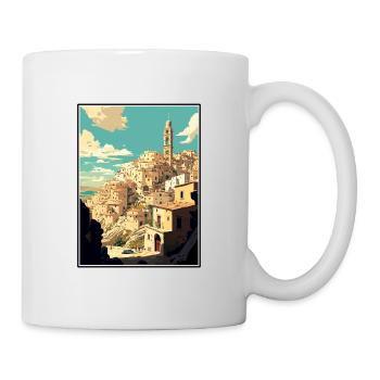 Matera Italy Vintage Travel Poster WPA Souvenir - Mug - white - Right