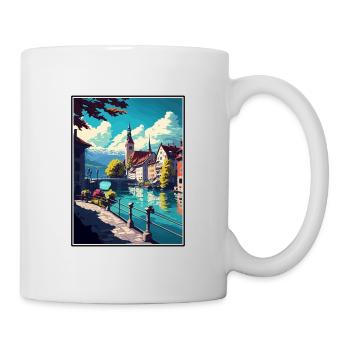 Thoune Suisse Vintage voyage affiche Souvenir - Mug blanc - blanc - Droite