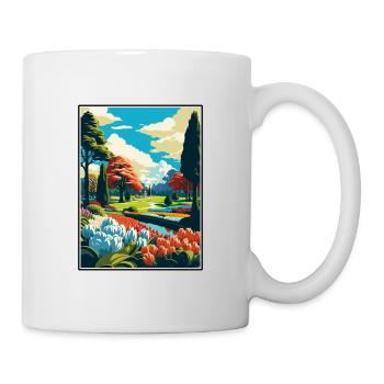 Keukenhof Gardens Netherlands Travel Poster - Mug - white - Right