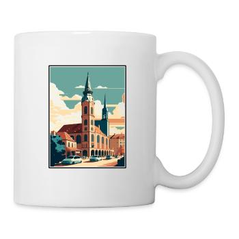 Stuttgart Allemagne Vintage voyage affiche Souvenir - Mug blanc - blanc - Droite