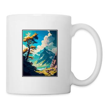 Mannlichen Schweiz Vintage Reiseposter WPA - Tasse - Weiß - Rechts