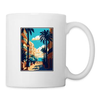 Malaga Espagne Vintage voyage affiche WPA Souvenir - Mug blanc - blanc - Droite