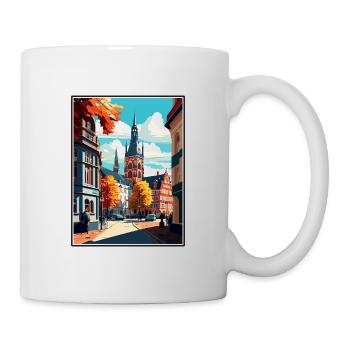 Darmstadt Germany Vintage Travel Poster Souvenir - Mug - white - Right