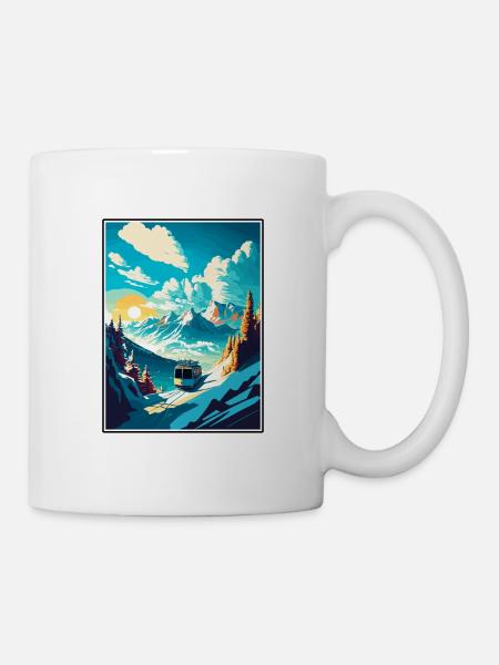 Laax Schweiz Vintage Reiseposter Souvenir - Tasse - Weiß