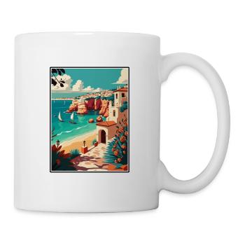 Lagos Portugal Vintage Reiseposter WPA Souvenir - Tasse - Weiß - Rechts