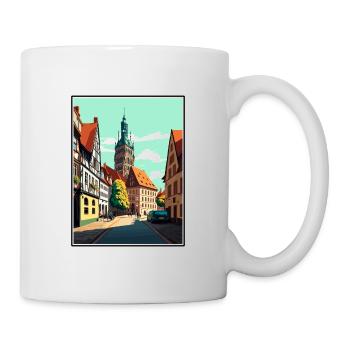 Wittenberg Deutschland Vintage Reiseposter Souvenir - Tasse - Weiß - Rechts