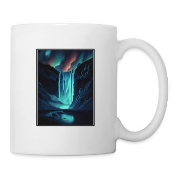 Skogafoss Islande Vintage voyage affiche Souvenir - Mug blanc - blanc - Droite