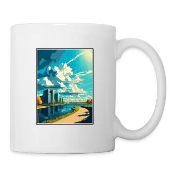 Almere Pays-Bas Vintage voyage affiche Souvenir - Mug blanc - blanc - Droite