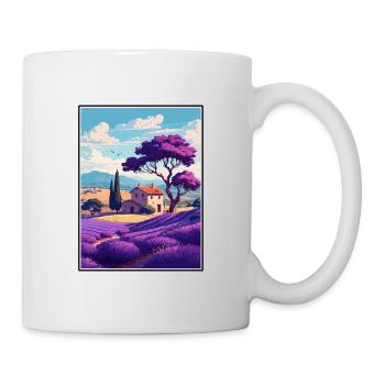 Provence Frankreich Vintage Reiseposter WPA Souvenir - Tasse - Weiß - Rechts