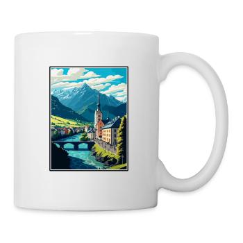 Golling An der Salzach Österreich Reiseplakat - Tasse - Weiß - Rechts