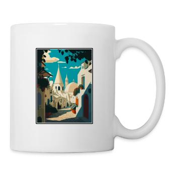 Alberobello Italien Vintage Reiseposter Souvenir - Tasse - Weiß - Rechts