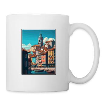 Porto Portugal Vintage Travel Poster WPA Souvenir - Mug - white - Right