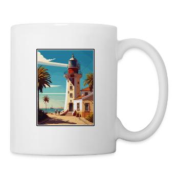 Faro Portugal Vintage voyage affiche WPA Souvenir - Mug blanc - blanc - Droite