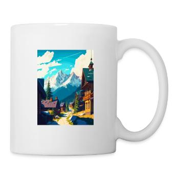 Zakopane Polen Polnisches Vintage-Reiseposter WPA - Tasse - Weiß - Rechts