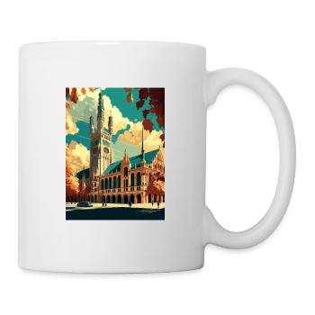 Munich Allemagne Vintage voyage affiche WPA Souvenir - Mug blanc - blanc - Droite