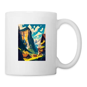 Lauterbrunnen Switzerland Vintage Travel Poster - Mug - white - Right