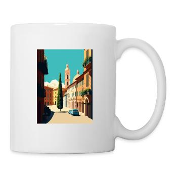 Modena Italien Vintage Reiseposter WPA Souvenir - Tasse - Weiß - Rechts
