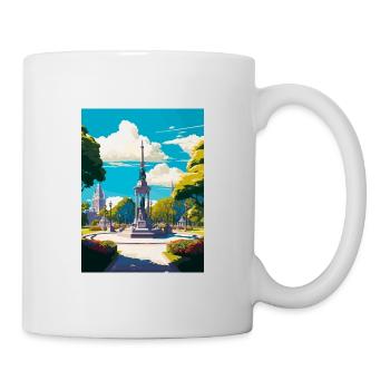 Savannah Georgia Vintage Reiseposter Souvenir - Tasse - Weiß - Rechts