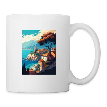 Antalya Decoration Turkey Vintage Travel Poster - Mug - white - Right