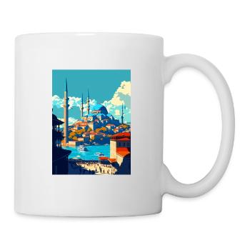 Istanbul Décoration Turquie Vintage Affiche De Voyage - Mug blanc - blanc - Droite