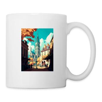 Rouen France Vintage voyage affiche WPA Souvenir - Mug blanc - blanc - Droite