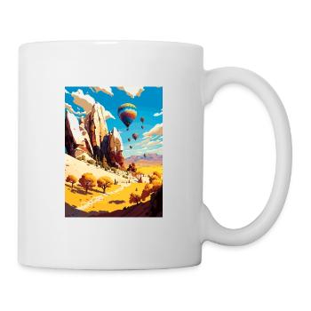 Kappadokien Dekoration Vintage Reiseposter WPA - Tasse - Weiß - Rechts