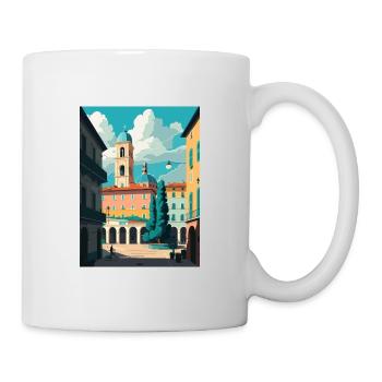 Bologna Decoration Italy Vintage Travel Poster WPA - Mug - white - Right