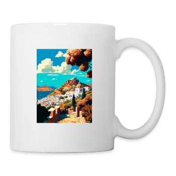 Patmos Grèce Décoration Grec Voyage Affiche - Mug blanc - blanc - Droite