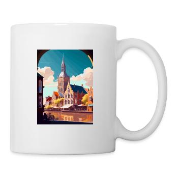 Haarlem Netherlands Vintage Travel Poster Souvenir - Mug - white - Right